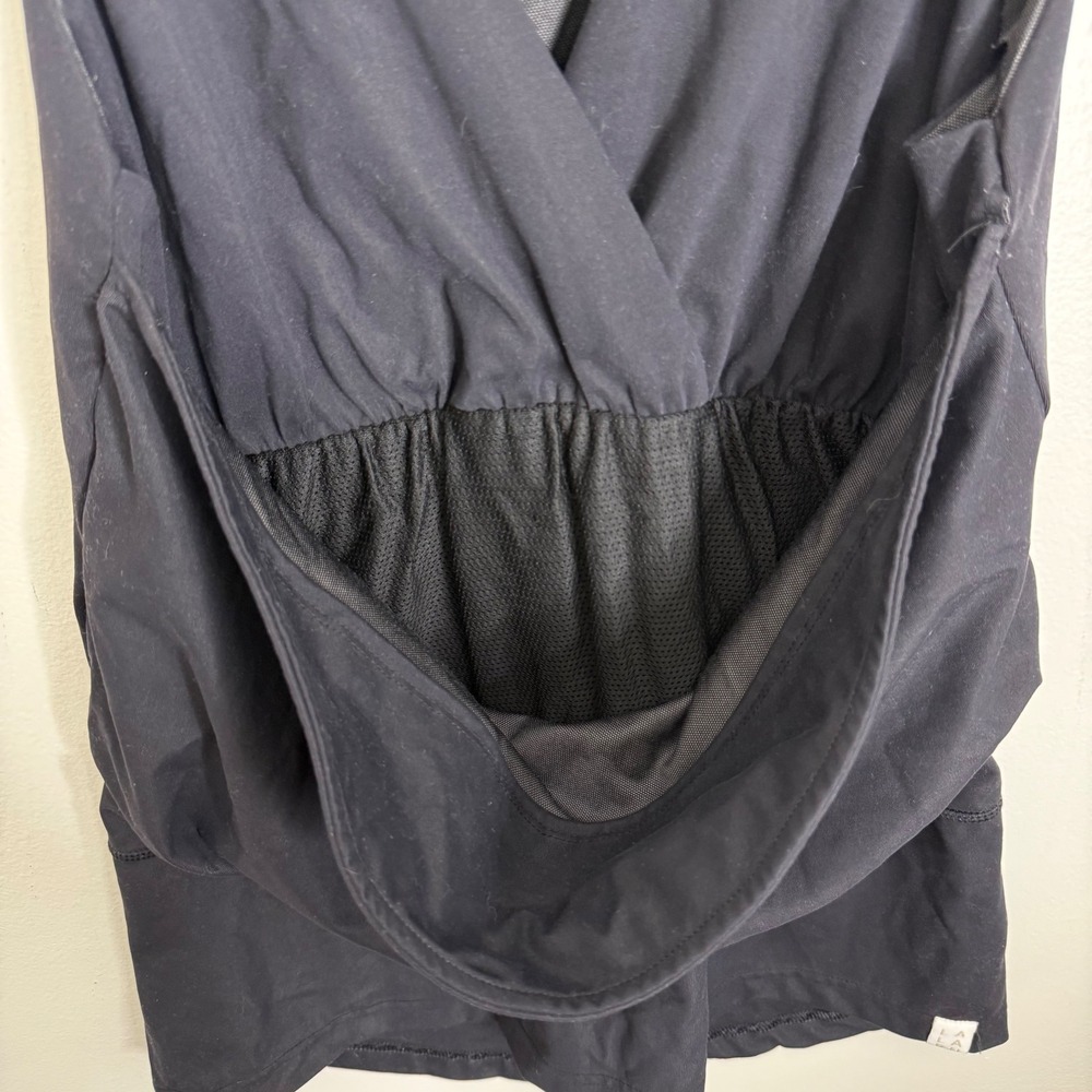 LALABU Maternity Nursing Tank‎ Top Black Size Large Wrap Front Sleeveless - Picture 3 of 9